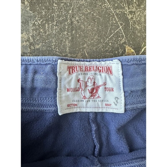 True Religion Women's Navy Blue Draw String Capri Sweatpants Size S - Picture 3 of 4